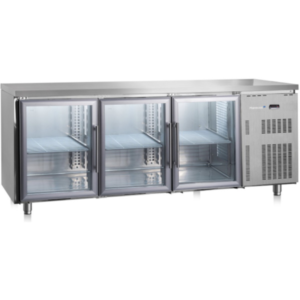 Koeltoonbank Gastro Inox met een afmeting van 2000 breedte x 600 diepte x 850 hoogte mm