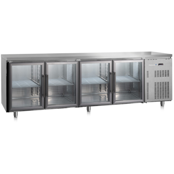 De koeltoonbank van Gastro-Inox 222.027 met een afemting van 2500(b)x600(d)x850(h)mm